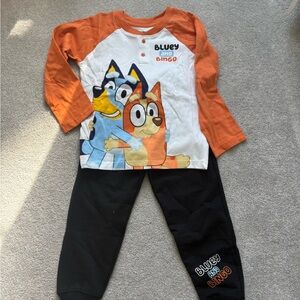 Bluey Kids Matching Set - Orange and Black